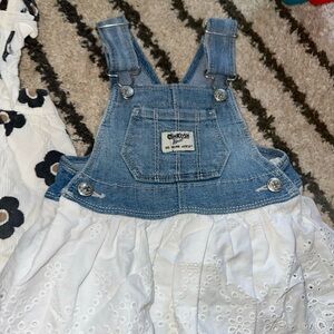 Set of 3 Carter's Kids Casual Dresses - Blue, White, Brown